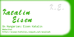 katalin eisen business card